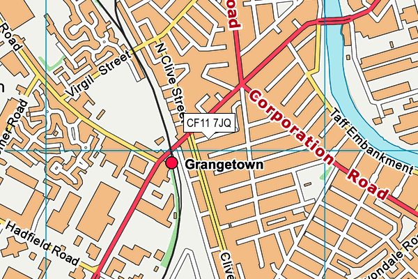 CF11 7JQ map - OS VectorMap District (Ordnance Survey) CF11 7JQ map - OS VectorMap District (Ordnance Survey)