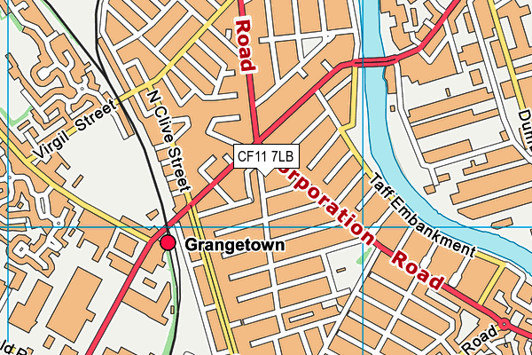 CF11 7LB map - OS VectorMap District (Ordnance Survey) CF11 7LB map - OS VectorMap District (Ordnance Survey)