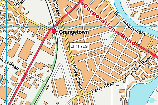 CF11 7LG map - OS VectorMap District (Ordnance Survey) CF11 7LG map - OS VectorMap District (Ordnance Survey)