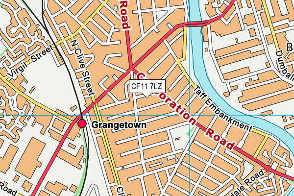 CF11 7LZ map - OS VectorMap District (Ordnance Survey) CF11 7LZ map - OS VectorMap District (Ordnance Survey)