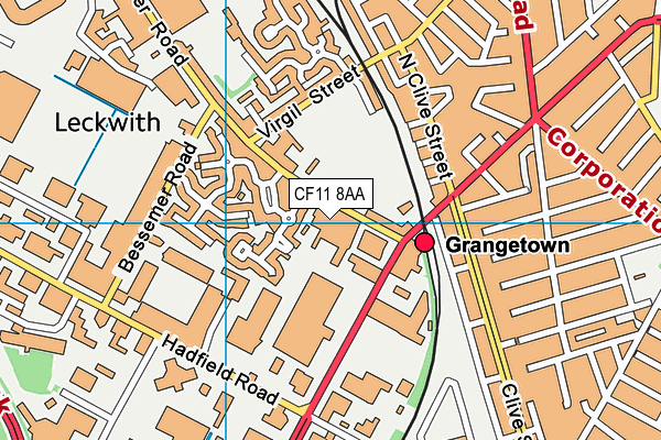 CF11 8AA map - OS VectorMap District (Ordnance Survey) CF11 8AA map - OS VectorMap District (Ordnance Survey)
