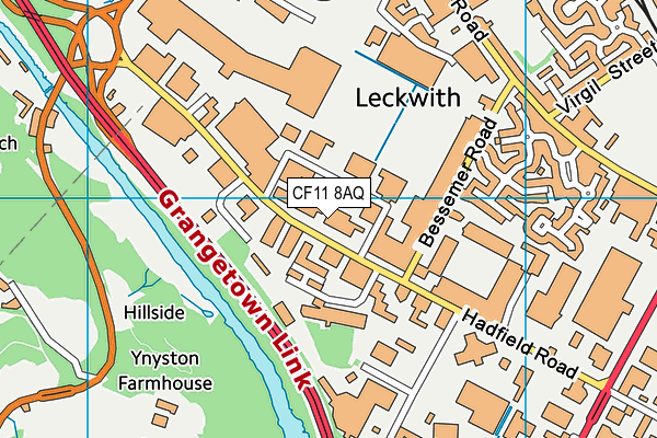 CF11 8AQ map - OS VectorMap District (Ordnance Survey) CF11 8AQ map - OS VectorMap District (Ordnance Survey)