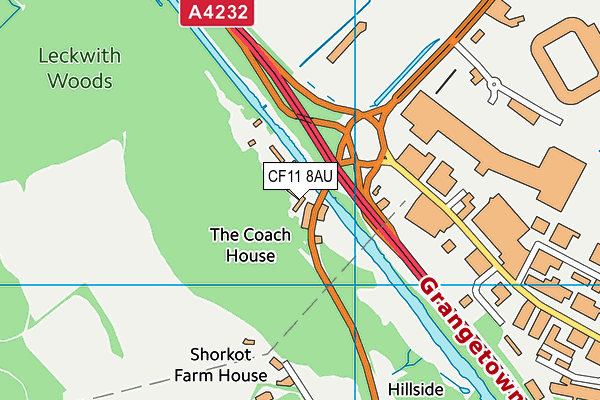CF11 8AU map - OS VectorMap District (Ordnance Survey) CF11 8AU map - OS VectorMap District (Ordnance Survey)