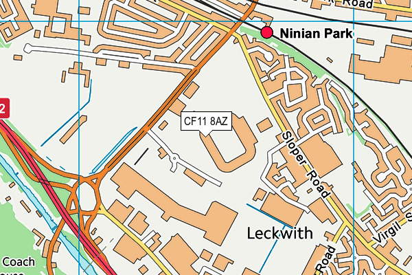 CF11 8AZ map - OS VectorMap District (Ordnance Survey) CF11 8AZ map - OS VectorMap District (Ordnance Survey)