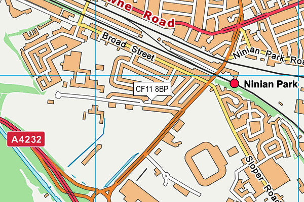 CF11 8BP map - OS VectorMap District (Ordnance Survey) CF11 8BP map - OS VectorMap District (Ordnance Survey)