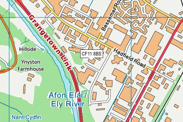 CF11 8BS map - OS VectorMap District (Ordnance Survey) CF11 8BS map - OS VectorMap District (Ordnance Survey)