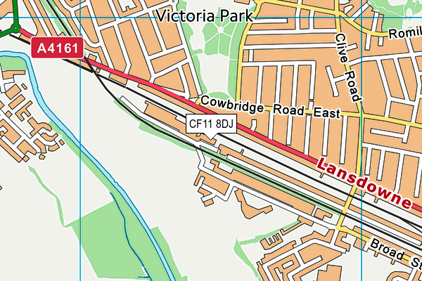 CF11 8DJ map - OS VectorMap District (Ordnance Survey) CF11 8DJ map - OS VectorMap District (Ordnance Survey)