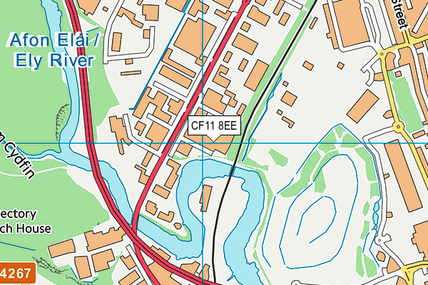 CF11 8EE map - OS VectorMap District (Ordnance Survey) CF11 8EE map - OS VectorMap District (Ordnance Survey)