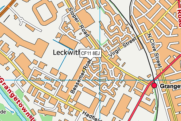 CF11 8EJ map - OS VectorMap District (Ordnance Survey)