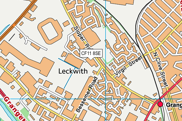 CF11 8SE map - OS VectorMap District (Ordnance Survey) CF11 8SE map - OS VectorMap District (Ordnance Survey)