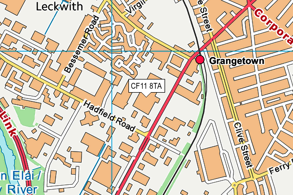 CF11 8TA map - OS VectorMap District (Ordnance Survey)