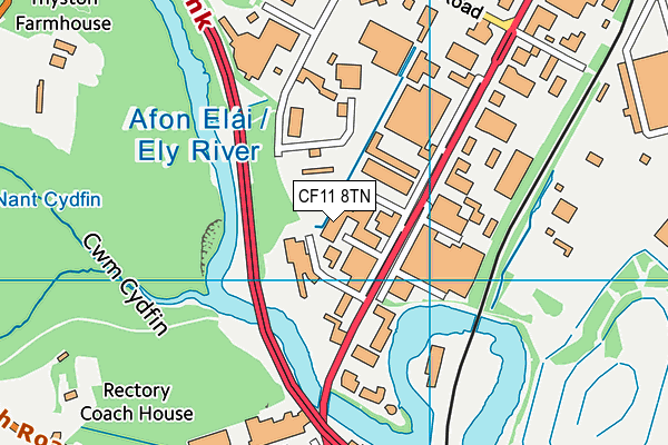 CF11 8TN map - OS VectorMap District (Ordnance Survey) CF11 8TN map - OS VectorMap District (Ordnance Survey)