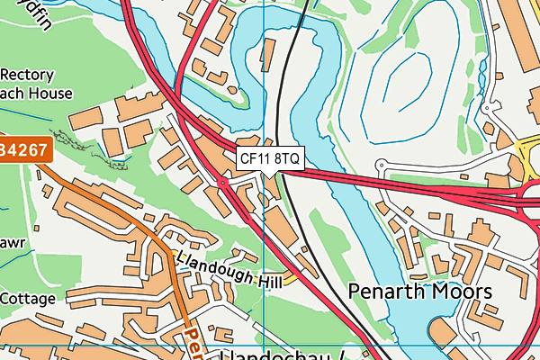 CF11 8TQ map - OS VectorMap District (Ordnance Survey) CF11 8TQ map - OS VectorMap District (Ordnance Survey)