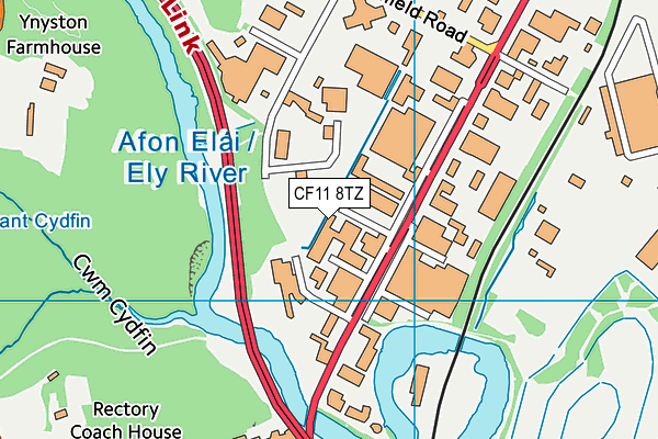 CF11 8TZ map - OS VectorMap District (Ordnance Survey) CF11 8TZ map - OS VectorMap District (Ordnance Survey)
