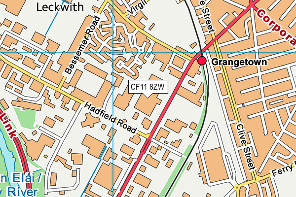 CF11 8ZW map - OS VectorMap District (Ordnance Survey) CF11 8ZW map - OS VectorMap District (Ordnance Survey)