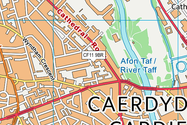 CF11 9BR map - OS VectorMap District (Ordnance Survey) CF11 9BR map - OS VectorMap District (Ordnance Survey)