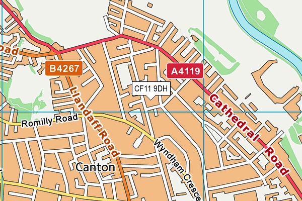 CF11 9DH map - OS VectorMap District (Ordnance Survey) CF11 9DH map - OS VectorMap District (Ordnance Survey)