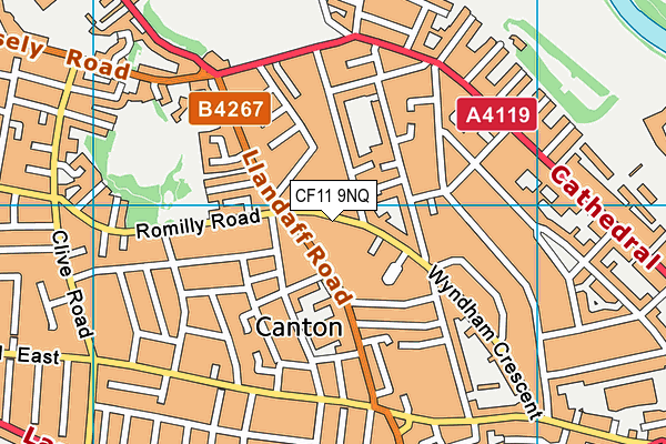 CF11 9NQ map - OS VectorMap District (Ordnance Survey) CF11 9NQ map - OS VectorMap District (Ordnance Survey)