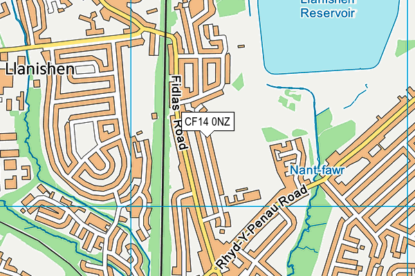 CF14 0NZ map - OS VectorMap District (Ordnance Survey) CF14 0NZ map - OS VectorMap District (Ordnance Survey)