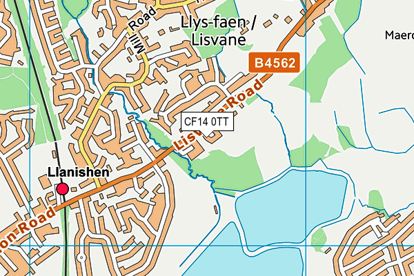 CF14 0TT map - OS VectorMap District (Ordnance Survey) CF14 0TT map - OS VectorMap District (Ordnance Survey)