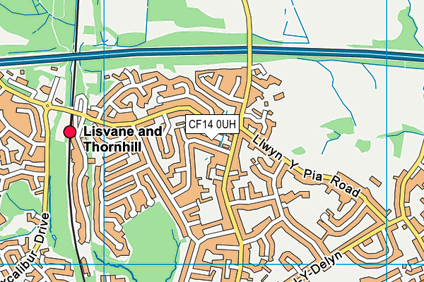 CF14 0UH map - OS VectorMap District (Ordnance Survey) CF14 0UH map - OS VectorMap District (Ordnance Survey)