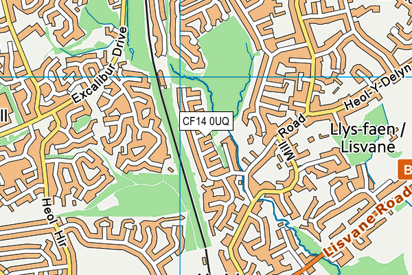 CF14 0UQ map - OS VectorMap District (Ordnance Survey) CF14 0UQ map - OS VectorMap District (Ordnance Survey)