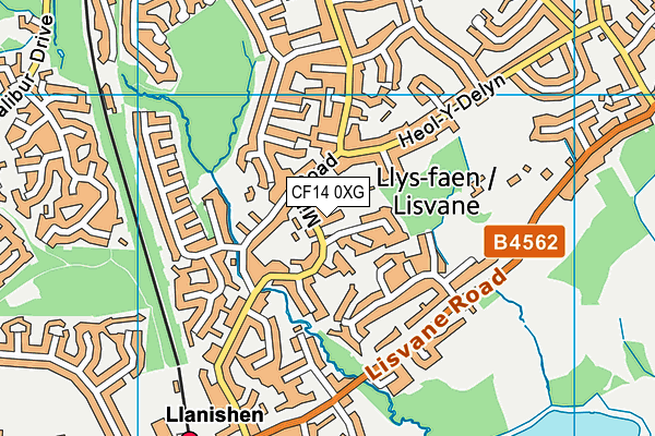 CF14 0XG map - OS VectorMap District (Ordnance Survey) CF14 0XG map - OS VectorMap District (Ordnance Survey)