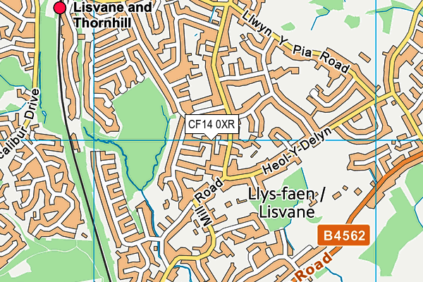 CF14 0XR map - OS VectorMap District (Ordnance Survey) CF14 0XR map - OS VectorMap District (Ordnance Survey)