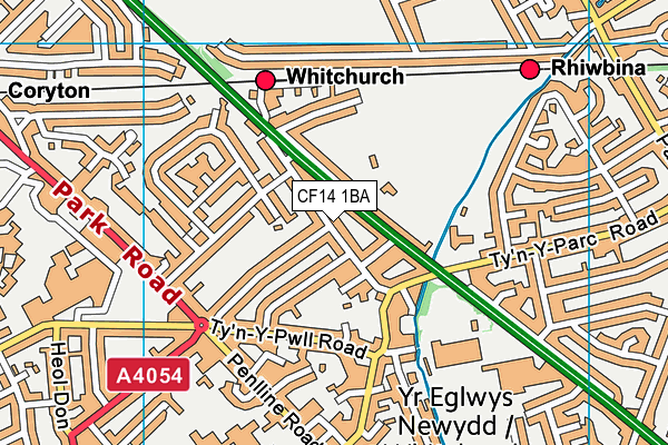 CF14 1BA map - OS VectorMap District (Ordnance Survey) CF14 1BA map - OS VectorMap District (Ordnance Survey)