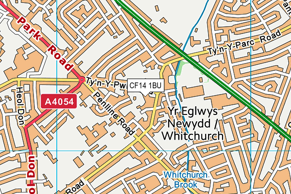CF14 1BU map - OS VectorMap District (Ordnance Survey) CF14 1BU map - OS VectorMap District (Ordnance Survey)