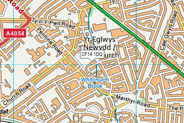 CF14 1DQ map - OS VectorMap District (Ordnance Survey) CF14 1DQ map - OS VectorMap District (Ordnance Survey)
