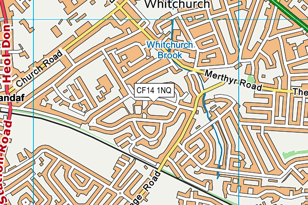 CF14 1NQ map - OS VectorMap District (Ordnance Survey) CF14 1NQ map - OS VectorMap District (Ordnance Survey)