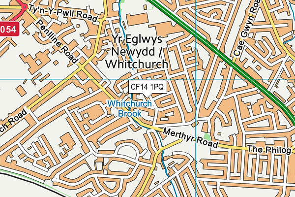 CF14 1PQ map - OS VectorMap District (Ordnance Survey) CF14 1PQ map - OS VectorMap District (Ordnance Survey)
