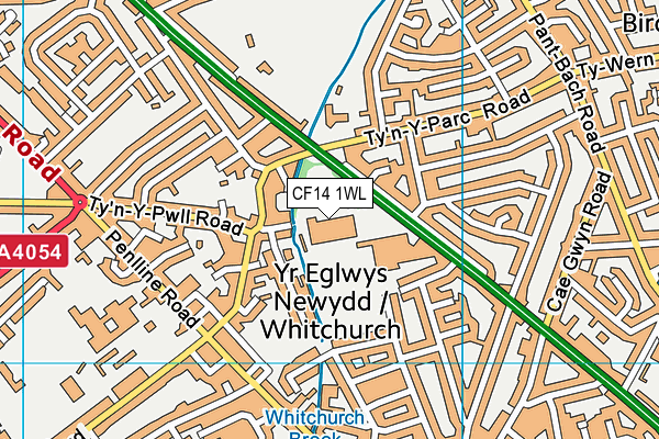 CF14 1WL map - OS VectorMap District (Ordnance Survey) CF14 1WL map - OS VectorMap District (Ordnance Survey)