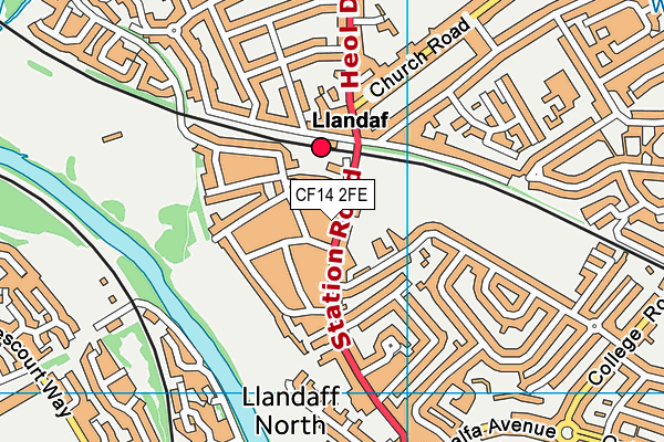 CF14 2FE map - OS VectorMap District (Ordnance Survey) CF14 2FE map - OS VectorMap District (Ordnance Survey)