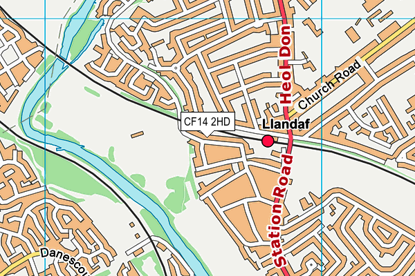 CF14 2HD map - OS VectorMap District (Ordnance Survey) CF14 2HD map - OS VectorMap District (Ordnance Survey)