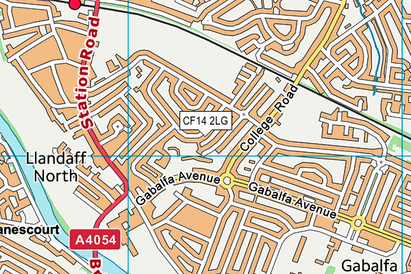 CF14 2LG map - OS VectorMap District (Ordnance Survey) CF14 2LG map - OS VectorMap District (Ordnance Survey)