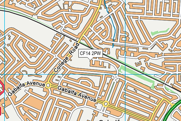CF14 2PW map - OS VectorMap District (Ordnance Survey) CF14 2PW map - OS VectorMap District (Ordnance Survey)