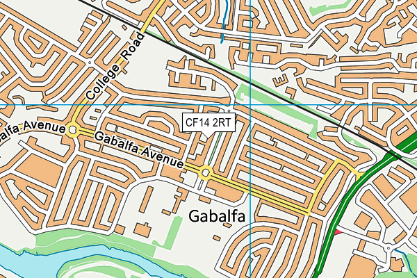 CF14 2RT map - OS VectorMap District (Ordnance Survey) CF14 2RT map - OS VectorMap District (Ordnance Survey)