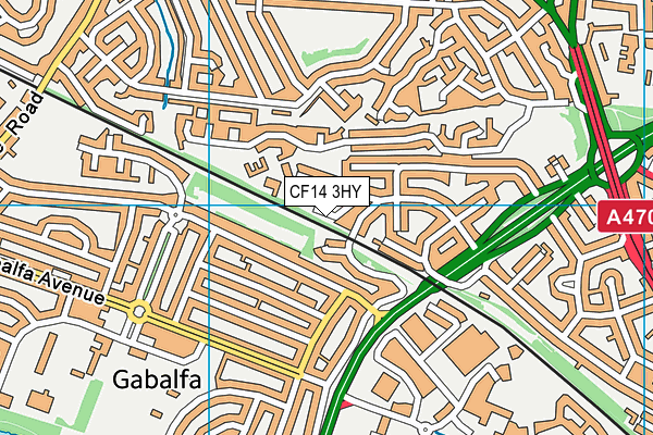 CF14 3HY map - OS VectorMap District (Ordnance Survey) CF14 3HY map - OS VectorMap District (Ordnance Survey)