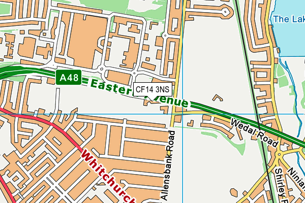 CF14 3NS map - OS VectorMap District (Ordnance Survey) CF14 3NS map - OS VectorMap District (Ordnance Survey)