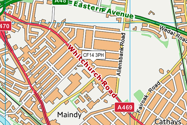 CF14 3PH map - OS VectorMap District (Ordnance Survey) CF14 3PH map - OS VectorMap District (Ordnance Survey)