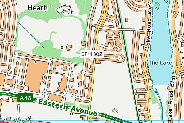 CF14 3QZ map - OS VectorMap District (Ordnance Survey) CF14 3QZ map - OS VectorMap District (Ordnance Survey)