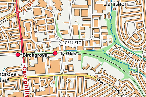 CF14 3TG map - OS VectorMap District (Ordnance Survey) CF14 3TG map - OS VectorMap District (Ordnance Survey)
