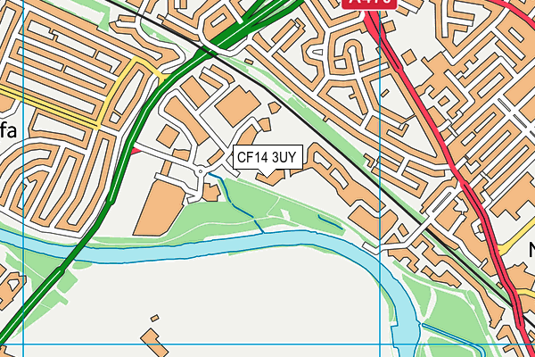 CF14 3UY map - OS VectorMap District (Ordnance Survey) CF14 3UY map - OS VectorMap District (Ordnance Survey)