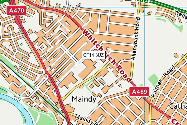 CF14 3UZ map - OS VectorMap District (Ordnance Survey) CF14 3UZ map - OS VectorMap District (Ordnance Survey)