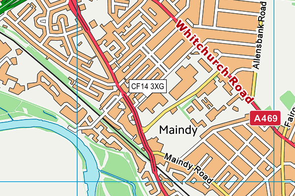CF14 3XG map - OS VectorMap District (Ordnance Survey) CF14 3XG map - OS VectorMap District (Ordnance Survey)