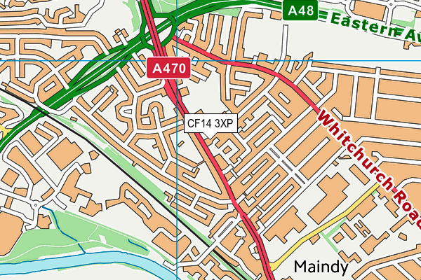 CF14 3XP map - OS VectorMap District (Ordnance Survey) CF14 3XP map - OS VectorMap District (Ordnance Survey)