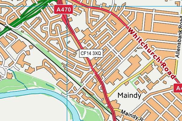 CF14 3XQ map - OS VectorMap District (Ordnance Survey) CF14 3XQ map - OS VectorMap District (Ordnance Survey)