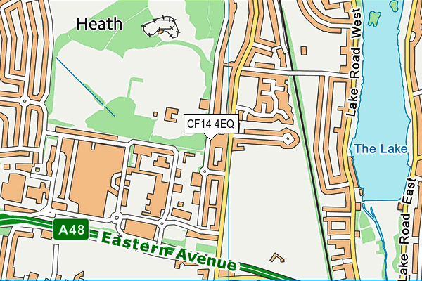 CF14 4EQ map - OS VectorMap District (Ordnance Survey) CF14 4EQ map - OS VectorMap District (Ordnance Survey)